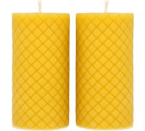 Danilovo 100% bišu vaska sveces - augstākās kvalitātes bišu vaska sveces, luksusa aksesuārs mājīgam interjeram (2 gab., 5 x 10 cm, degšanas laiks 20 stundas)