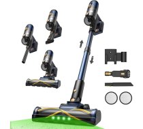 Vexilar V12 bezvadu putekļsūcējs, 50 min/50 kPa/450 W, viegls akumulatora putekļsūcējs ar birsti pret sapīšanos, GreenEye tehnoloģija, LED skārienekrāns, akumulatora putekļsūcējs cietām grīdām