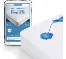 Acrali Home 100% ūdensnecaurlaidīgs īpaši dziļš matrača pārvalks 40 cm, īpaši labi uzsūcošs un mazgājams veļas mazgājamā mašīnā (mazs vienvietīgs (75x190+40cm))