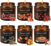 Aromatizētas sveces mājai, 6 aromātisko sveču dāvanu komplekts sievietēm, 21 oz, 150 stundu ilgnoturīga sojas svece, aromterapijas sveču dāvanas viņai, dzimšanas dienas, Ziemassvētku, jubilejas dāvana