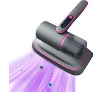 Bezvadu rokas putekļu putekļu sūcējs, 12KPa putekļu sūcējs matračiem ar UV-C gaismu, LCD displeju un pastāvīgu putekļu tvertni, mazs gultas putekļu sūcējs, matraču sūcējs dīvānam, matračiem, tekstilam (violets)