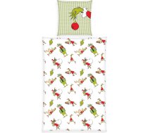 Flanelas gultasveļas komplekts "Herding Grinch", spilvendrāna 65 x 100 cm, segas pārvalks 160 x 210 cm, ar pogām, 100% kokvilna/flanelis
