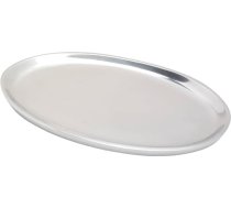 NKlaus Svečturi Oval 20 x 11 cm Alumīnija plāksne sudraba pulēta galda dekorēšanai Gluda virsma 10377