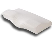 PORRASSO Atmiņas putu spilvens Ergonomisks kakla atbalsta spilvens Elpojošs, noņemams, mazgājams, lai uzlabotu miega kvalitāti sānu gulētājiem Miegam ar muguras miegu un vēdera miegu - balts