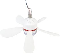 Alomejor Griestu ventilators Telts griestu ventilators ar vieglām 12 V lāpstiņām Āra āra 16,5 collu LED gaismas līdzstrāvas ventilators kempinga teltij