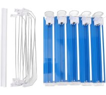 5-teiliger Getränkeorganizer für den Kühlschrank, selbstschiebender Soda-Dosen-Spender mit einstellbaren Trennwänden, automatischer Gleit-Bier-, Pop-Dosen- und Wasserflaschen-Spend (Blau)
