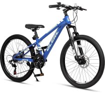 Glerc Skyline bērnu kalnu velosipēds zēniem un meitenēm, 20–24 collu bērnu velosipēds 6–18 gadus veciem pusaudžiem, 21 ātrumu velosipēds ar priekšējo piekari un disku bremzēm, vairākas krāsas