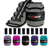 AmStaff Fitness regulējami potīšu svari, 1 pāris 2, 4, 6, 8, 10 mārciņu kāju svara lentes spēka treniņiem, iešanai, skriešanai, skriešanai un fitnesa treniņiem - 10 mārciņu pāra komplekts
