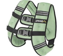 APEXUP - Svērta veste vīriešiem 15 mārciņas ar atstarojošām strīpām, svērta veste sievietēm, treniņu aprīkojums spēka treniņiem, skriešanai (mētra)