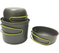 Toyvian 1 komplekts ar 4 kempinga katliem Kempinga katli Kempinga pannas Kempinga piederumi Āra virtuves piederumi Pikniks Āra pārnēsājams katls Alumīnija sakausējums