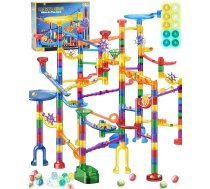 Marble Run spēle ar 20 tumsā spīdošām bumbiņām, STEM izglītojoša rotaļlieta bērniem no 3 gadu vecuma, dzimšanas dienas un Ziemassvētku dāvana zēniem un meitenēm (148 gab. iepakojums)