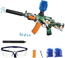 Gel Blaster Gun AK47 – automātiska elektriskā ūdenspistole – 20 000 ūdens lodīšu un brilles – Watersoft jaudīgs šautenes ierocis, hidroģela ieroči – Gelfire ūdens ieroči pieaugušajiem