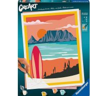 Ravensburger CreArt 23898 – Saulriets pludmalē – Gleznošana pēc numuriem pieaugušajiem, gleznošanas komplekts ar otu un akrila krāsām, dāvana sievietēm un vīriešiem, gleznošana pieaugušajiem
