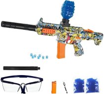 Dzeltenais kravas auto ūdens pistole ARP9 – automātiska elektriskā ūdens bumbu pistole – 20 000 bumbu un brilles – jaudīga ūdens šautene „Watersoft“ – ūdens pistole pieaugušajiem „Gelfire“
