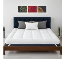 Cozy Aura Ultra Soft Quilted Mattress Topper Super King Size (180 x 200 cm), 10 cm biezs matrača pārvalks ar elastīgām siksniņām, hipoalerģisks un elpojošs mikrošķiedras materiāls
