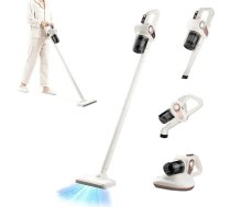 4-in-1 akumulatora putekļsūcējs, 45000 apgriezienu minūtē bezvadu putekļsūcējs ar 253 nm UV lampu paklājiem, cietajām grīdām un mājdzīvnieku matiem