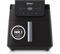 Ninja karstā gaisa fritēze 6,2 l bez eļļas Liela kvadrātveida atvilktne cepšanai Karstā gaisa fritēšanai žāvēšanai atkārtotai uzsildīšanai Digitālais neslīpo trauku mazgājamās mašīnas drošais grozs melns AF170EU
