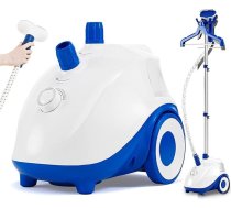 Sweetcrispy Apģērbu tvaicētājs 1500 W, jaudīgs tvaicētājs, vertikāls tvaika gludeklis ar riteņiem, 1,7 L ūdens tvertne (līdz 55 minūtēm), profesionāls grumbu likvidētājs, sildīšanas laiks 45 sekundes