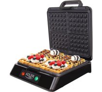 Adler vafeļu veidotājs ar 1300 W jaudu AD 3036, melns, sudraba krāsā