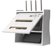 WiFi maršrutētāja glabāšanas kaste, peldošie plaukti, sienas WLAN maršrutētāja plaukts, sienas piekaramais TV kabeļu slēpšanas kaste, WLAN kaste (balta)