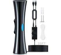 DVB-T/DVB-T2 antena 620+KM DVBT2 antena ar pastiprinātāju iekštelpās, 2026 Jaunākā digitālā antena TV iekštelpās/āra ar signāla pastiprinātāju, piemērota 4K 1080P un visām TV ierīcēm