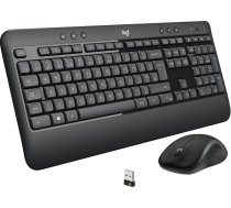 Logitech MK540 Advanced Wireless tastatūras peles komplekts, 2,4 GHz bezvadu savienojums, izmantojot USB Unifying uztvērēju, 3 gadu akumulatora darbības laiks, Windows un ChromeOS, dators / klēpjdators, vācu QWERTZ izkārtojums