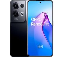 Oppo Reno 8 Pro 5G, Dual, 256GB, 8GB RAM, glazēta melna