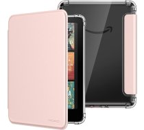 MoKo futrālis jaunajam 7 collu Kindle Paperwhite 12th Gen 2025/2026 un Kindle Colorsoft Signature Edition 2024, īpaši caurspīdīgs, mīksts, caurspīdīgs aizmugurējais, viegls, aizsargvāciņš ar automātisku miega/modināšanas funkciju, rozā zel