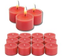 Candelo smaržīgās tējas sveces "Cepts ābols", 12 gabaliņi - izgatavotas no sojas vaska - 8 stundas degšanas laiks - Ziemassvētku smaržīgās tējas sveces - ziemas aromāts ar caurspīdīgām piedurknēm - vegānu sveces