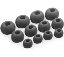 Okuli 12 x silikona ausu aizbДЃЕѕЕ†i austiЕ†u gumijas uzgaДјi JBL Tune Buds austiЕ†ДЃm melnДЃ krДЃsДЃ