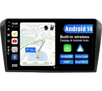 Android 12 IPS auto radio piemērots Mazda 3 (2006-2012) - 4G+64G - Iebūvēts DSP/Carplay/Android Car - LED kamera + mikrofons - 9 collu 2 DIN - Vadāms no stūres rata 4G WiFi DAB 360 Camera Fast
