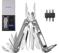 ROCKTOL Multitool knaibles, EDC Multitool kabatas nazis VG10 Blade, 27-in-1 multifunkcionāls instruments ar titāna pārklājumu rokturi, precīzs skrūvgriezis, labs āķis medībām, mugursoma, pārgājieniem, kempingiem, (Gen-R)