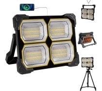 LED akumulatora celtniecības prožektora celtniecības lampa 300 W LED prožektora akumulators 26000 Ah celtniecības prožektora akumulators pārnēsājams USB uzlādējams barošanas bloks, kempinga lampas prožektors celtniecības vietā