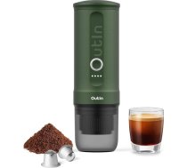 OutIn Nano portatīvais espresso automāts ar akumulatoru, ceļošanai vai kempingam, kafijas automāts ceļošanai, ar elektrisko pašsildīšanos caur USB - C, 2 in 1 maltai kafijai un NS kapsulām