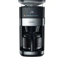 Krups KM8328 Grind Aroma filtrēšanas kafijas automāts ar dzirnaviņu, 180 g pupiņu tvertne, 1,25 l ietilpība 15 kafijas tasēm, automātiskās izslēgšanās funkcija, 3 malšanas līmeņi, 24 stundu taimeris, melns