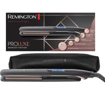 Remington matu taisnotājs [OPTIheat tehnoloģija ilgnoturīgiem matu veidošanas rezultātiem] PROluxe Midnight (150-230°C, 110 mm garas keramiskās veidošanas plāksnes, digitālais displejs, ātra sildīšana) Matu taisnotājs S9100B
