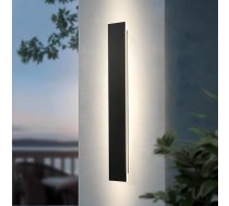 LED āra sienas lampas, 12 W āra lampas, IP65 ūdensnecaurlaidīgas, dabiski baltas, 4000 K āra sienas lampas, garas villas sienas lampas, melnas dārziem, villas koridoriem, terases apgaismojumam, 60 cm