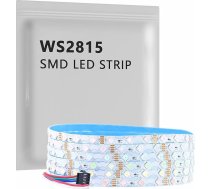 Uzlabota S tipa WS2815 LED lente, 5M, 300 individuāli adresējamu RGB pikseļu, DC 12V, dubultsignāls (WS2812B atjaunināta versija, elastīga, 5050 SMD, Magic Dream Color, IP30, balta PCB