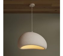 Barcelona LED Wabi Sabi piekaramais gaismeklis Liels 30 cm balts Japāņu stila moderns griestu gaismeklis akmens izskatā, izgatavots no sveķiem Rūpniecisks un klasisks dizains E27 dzīvojamai istabai Virtuvei