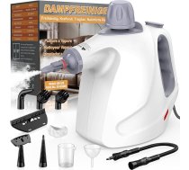 Rokas tvaika tīrītājs, 3,2 bāri, 450 ml, 1050 W, ar 10 piederumu komplektu, bez ķimikālijām, drošības slēdzene, tvaika tīrītājs visam – virtuvei, automašīnai, mīkstajām mēbelēm, noņem taukus un netīrumus