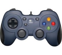 Logitech F310 vadu gamepad kontrolieris ar Konsolenartigem izkārtojumu, 4 pogas D-pad, XInput / Direct Input, ērts rokturis, 1,8 m kabelis, PC / Mac, zils / pelēks - ES iepakojums