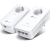 TP-Link TL-WLAN N300 Wi-Fi Powerline (Maks. 600 Mbit/s Powerline, maks. 300 Mbit/s Wi-Fi 2,4 GHz, Plug and Play, saderīgs ar visiem Powerline adapteriem, 1 gab.), balta.