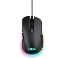Trust Gaming GXT 922 Ybar Gaming Maus, 68% Recycelten Materialien, RGB LED-Beleuchtung, 6 Programmierbare Tasten, 200-7200 DPI, USB Kabel 2,1 m, PC Maus mit Software für Computer / Laptop - Schwarz