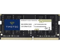 Timetec Premium 16GB DDR4 3200MHz (PC4-3200AA) PC4-25600 SODIMM - ne-ECC bez buferizācijas 260-pin 1.2V CL22 atmiņas modulis klēpjdatoriem, mini datoriem un universālajiem datoriem