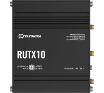 Teltonika RUTX10 Rugged Ethernet Router Standard Package, RUTX10000000 (Standarta iepakojuma izturīgs Ethernet maršrutētājs ar 4X Gigabit, 802.11ac Wi-Fi, Bluetooth un IO)