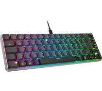 EMPIRE GAMING K241 Slim Low Profile Aluminium Compact Mechanical Gaming Keyboard DE (QWERTZ), vadu USB-C noņemama, 69 taustiņi MX Red, RGB 24 efekti, NKRO, saderīga ar PC/P5/P4/XB