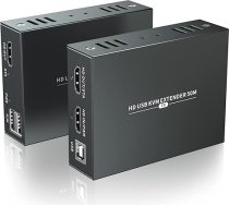PWAYTEK HDMI KVM USB Extender tālvadības peles tastatūras vadības pults 1080P signāls pa 50M Cat5 Cat6 Cat5e Cat7 Ethernet kabeļa vadu
