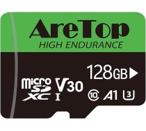 Aretop Micro SD karte 128 GB, atmiņas karte Micro SD + 1 adapteris, UHS-I, U3, C10, A1, A1, V30, 4K UHD Full HD video ierakstīšana Micro SD atmiņas karte kamerai/ viedtālrunim/dronam/kamera, līdz 90 MB/s