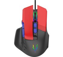 Econo EliteForce 9D Wired Gaming Mouse USB spēļu pele ar optiskajiem peles slēdžiem, 8 programmējamām pogām, regulējamiem RGB režīmiem, 12000 Dpi, PC/Mac/Laptop datoriem, aptaujas frekvence 1000 Hz