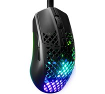 SteelSeries Aerox 3 Holey RGB spēļu pele, īpaši viegla, ūdensizturīga konstrukcija, 8500 DPI TrueMove Core optiskais sensors, Onyx